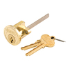 Prime-Line Replacement Rim Cylinder Deadbolt in Brass Plated Finish Single Pack SE 66007